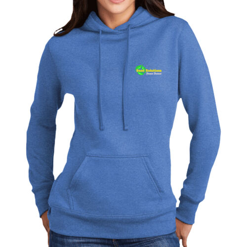 Seed Solutions Left Chest Embroidery on a Port & Co ® - Women's Core Fleece Pullover Hooded Sweatshirt Thumbnail