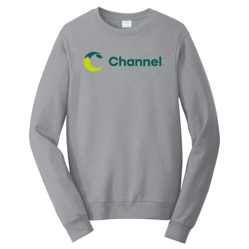 Channel Logo Front Print on a Port & Co ® - Fan Favorite Fleece Crewneck Sweatshirt Thumbnail