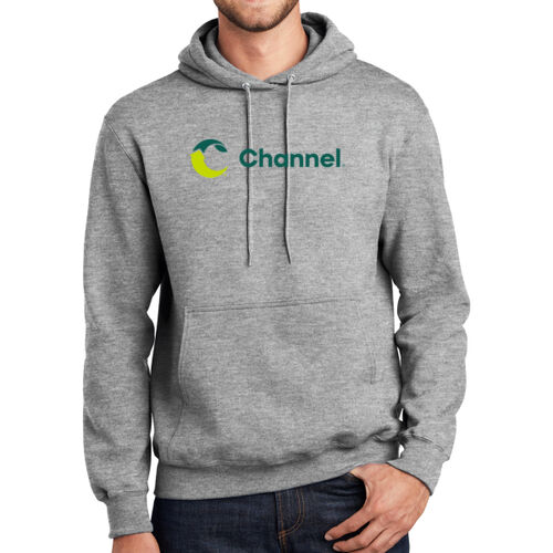 Channel Logo Front Print on a Port & Co ® - Essential Fleece Pullover Hooded Sweatshirt Thumbnail